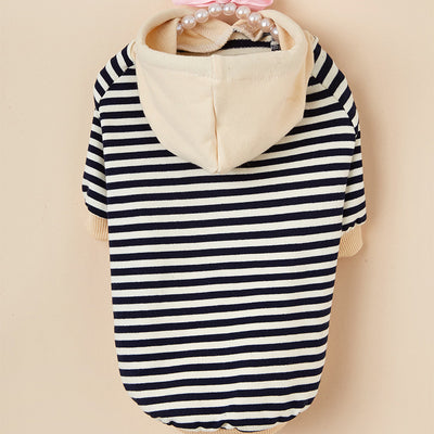 Suéter Rayado con Capucha para Perros - Ropa de Moda Canina - Image 3