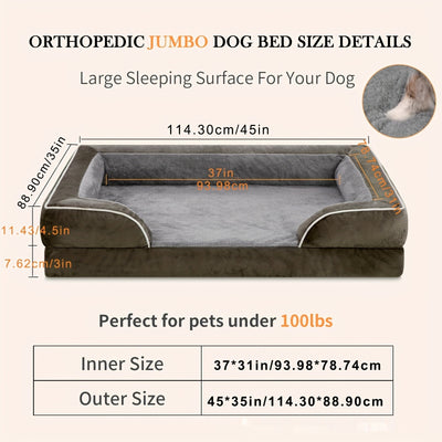 Sofá Cama Ortopédico para Mascotas con Funda Removible - Image 3