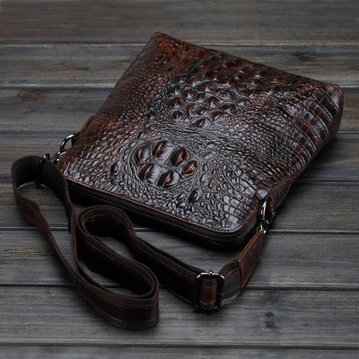 Bolsa de Hombro Casual en Cuero Encerado para Hombre - Image 3
