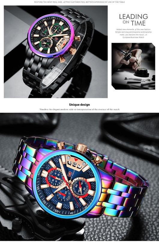 Reloj de Cuarzo Personalizado Resistente al Agua con Esfera de Color Mágico - Image 12