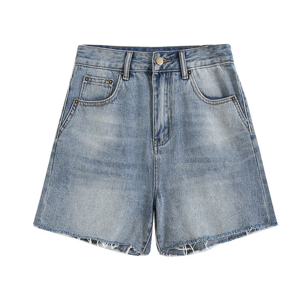 Shorts de Mezclilla Baggy Rotos con Acabado Raw Edge - Image 6