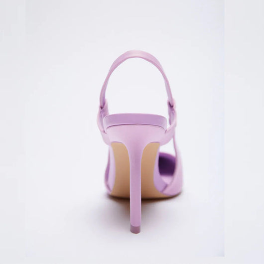 Zapatos de Satén Púrpura para Mujer con Tacón Stiletto y Punta Afilada - Image 4