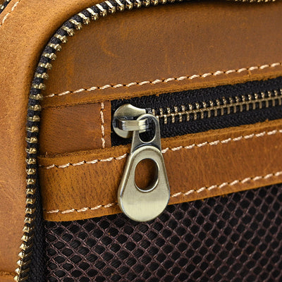 Bolsa de Viaje para Cosméticos de Cuero con Gran Capacidad - Image 3