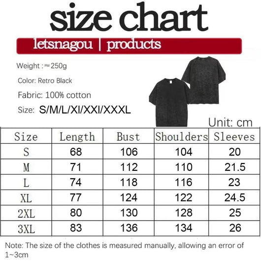 Camiseta Vintage Oversized con Estampado de Letras para Hombre - Image 16