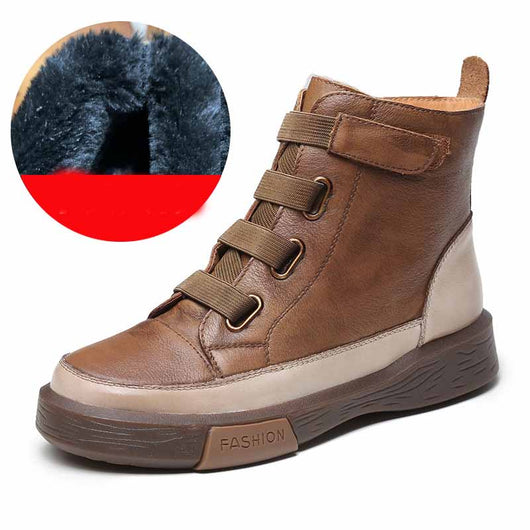 Botas Altas de Cuero con Detalles en Contraste y Suela Blanda - Image 11
