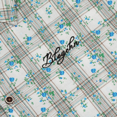 Camisa Suelta Estampado Floral y Cuadros para Hombre - Image 4