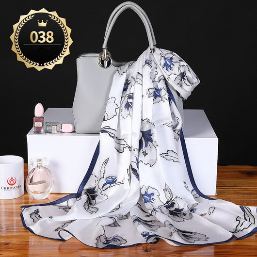 Chal Otoño Invierno Mujer Satén Liso Crepe Elegante - Image 11