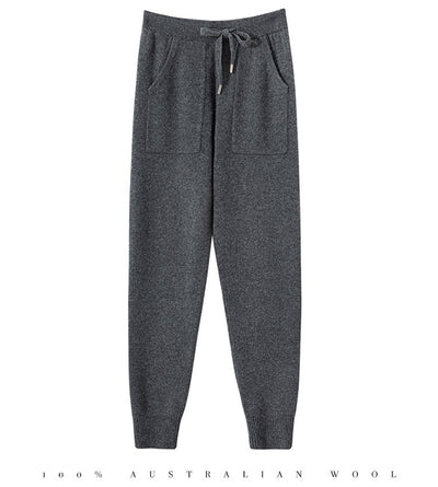 Pantalones de Punto Otoño-Invierno para Mujer, Cintura Alta Drapeado Elegante Efecto Adelgazante - Image 15