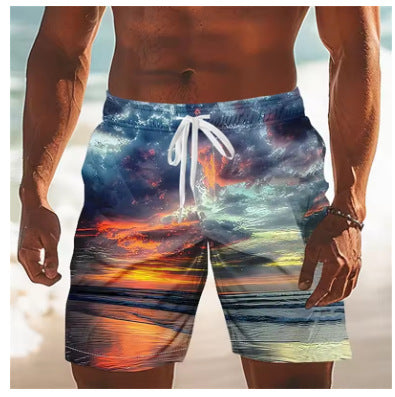 Shorts de Baño Casuales con Estampado Oceánico para Hombre - Image 18