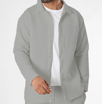 Blazer Antiarrugas a Cuadros con Solapa Clásica - Image 15