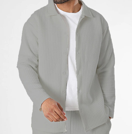 Blazer Antiarrugas a Cuadros con Solapa Clásica - Image 15