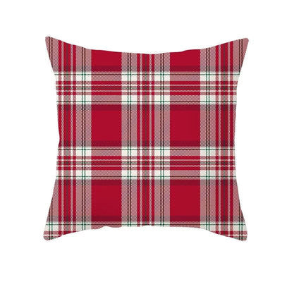 Funda de Almohada Navideña Cuadros Rojo Clásico - Image 13