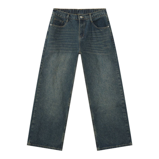 Jeans Retro Holgados con Cintura Elástica Estilo Coreano para Hombre - Image 7