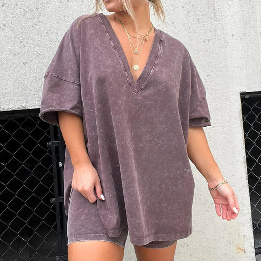 Conjunto Casual Dos Piezas Efecto Desteñido para Mujer