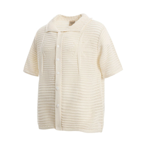 Camisa Suelta de Manga Corta Estilo Retro Americano