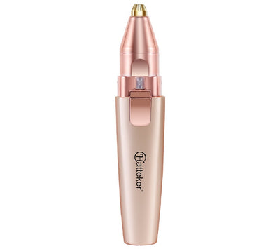 Two mint green and rose gold 2-in-1 electric eyebrow shaping devices with USB cables and packaging. - Image 13