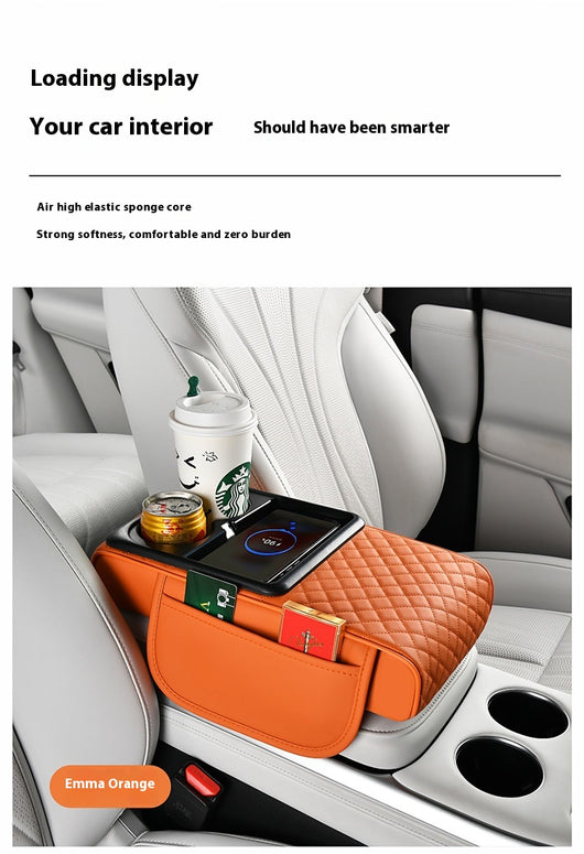 Caja Organizadora para Auto con Carga Inalámbrica Rápida y Soporte para Bebidas - Image 16
