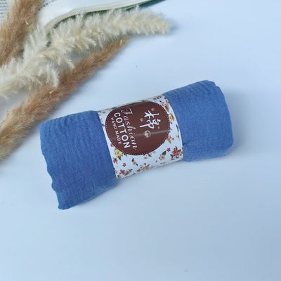 Pañuelo de Algodón y Lino Arrugado Monocromático - Image 8