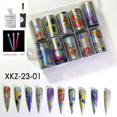 Set de 12 Láminas Decorativas para Uñas - Transferencias Nail Art - Image 16