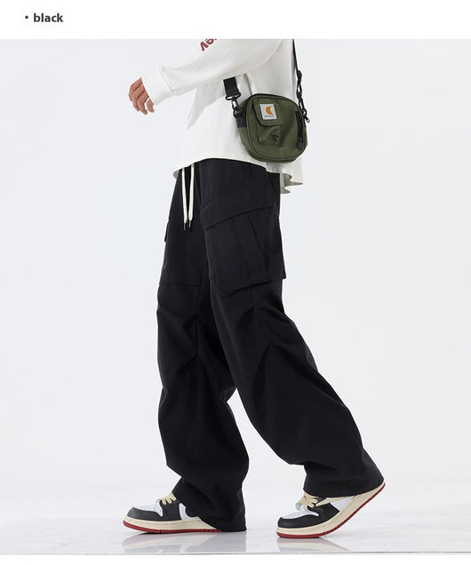 Pantalones Plisados Retro para Hombre - Corte Recto Casual Tendencia - Image 18
