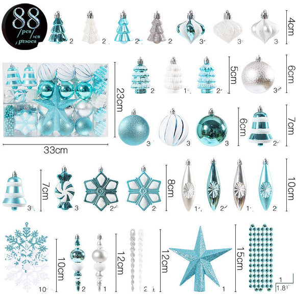 Set de 88 Bolas Navideñas Decorativas