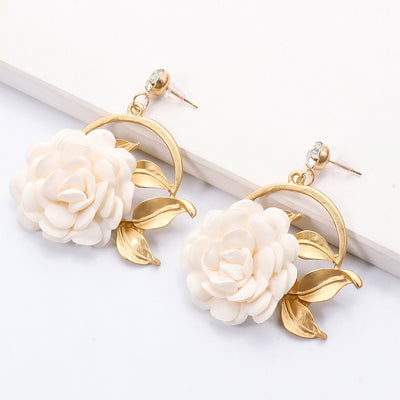 Aretes Colgantes de Tela Floral - Image 20