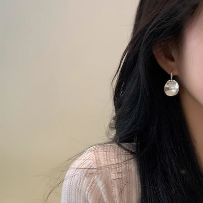Aretes de Diseño Coreano Textura Plisada Marca Premium Redondos - Image 4