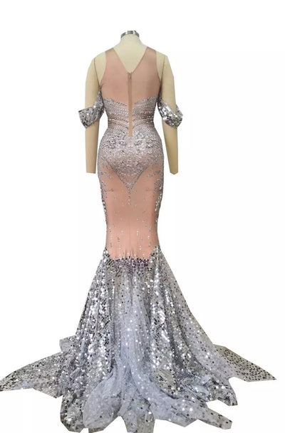 Vestido Brillante sin Mangas con Flecos Largos para Fiesta Nocturna - Image 15