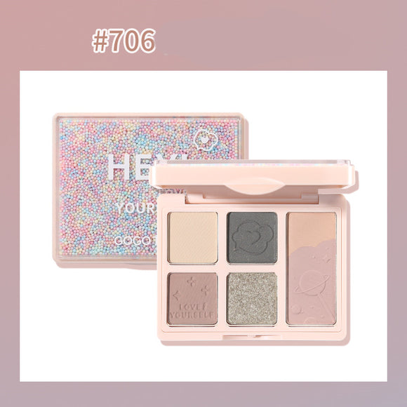 Paleta de Sombras Mate Bubble Gum - 6 Colores Mini