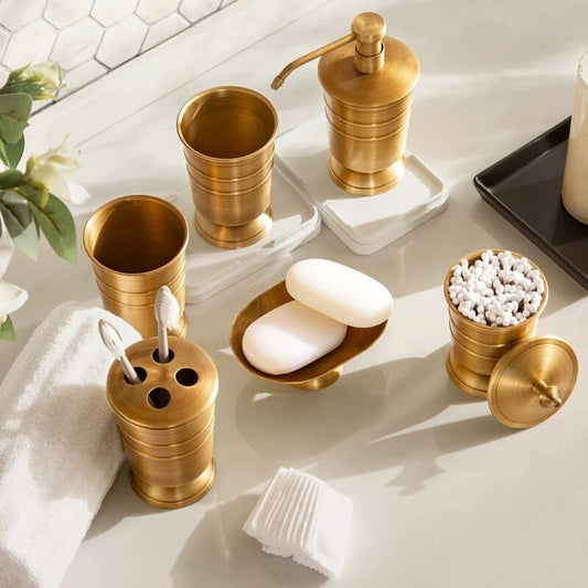 Juego de Accesorios de Baño en Bronce