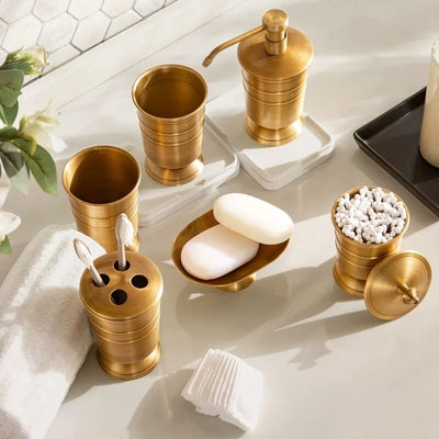 Juego de Accesorios de Baño en Bronce