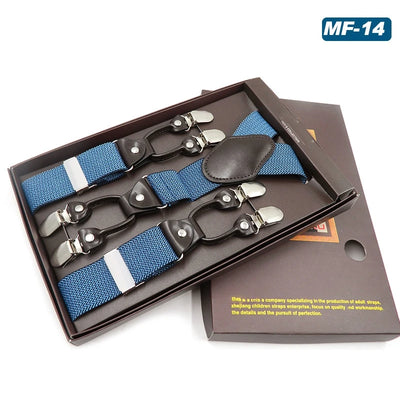 Tirantes Elásticos Multicolor con 6 Clips para Hombre - Image 46