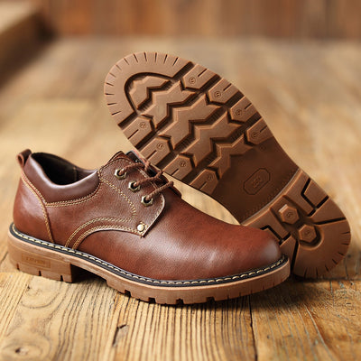 Zapatos Casuales de Cuero con Suela Gruesa para Hombre - Image 6