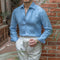Camisa de Lino Retro con Mangas Largas - Estilo Casual