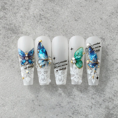 Pegatinas de Uñas 3D Transparentes con Tecnología Adhesiva Avanzada - Image 3