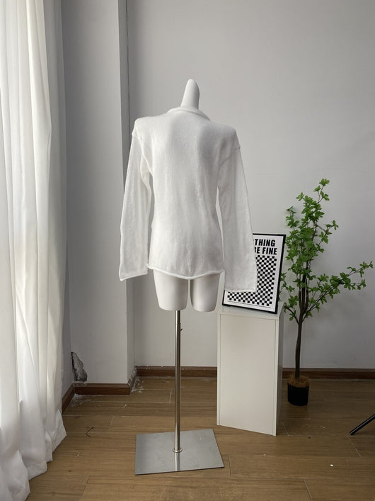Suéter Tejido Holgado con Diseño Calado y Mangas Largas - Image 12