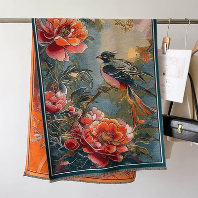 Bufanda Gruesa de Invierno con Diseño Jacquard Tipo Cashmere - Image 36