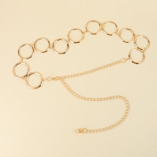 Cinturón de Cadena Metálica Hueca para Mujer - Accesorio Decorativo Elegante - Image 8