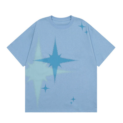 Camiseta Estampada Suelta Unisex de Cuello Redondo - Image 5