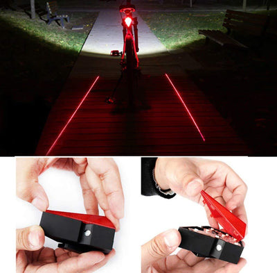 Luz trasera para bicicleta con carga USB y alerta de seguridad - Image 7