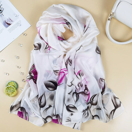 Pañuelo de Seda Estampado Ultraligero para Mujer - Protección Solar y Transpirable - Image 18