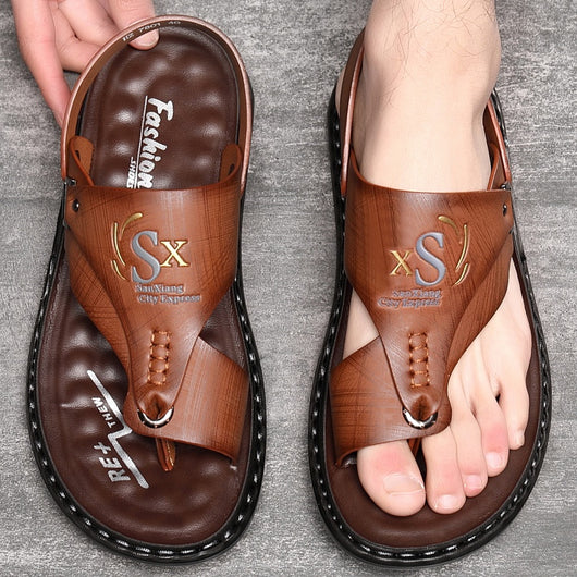 Sandalias Tipo Flip Flop para Hombre con Suela Blanda de Látex