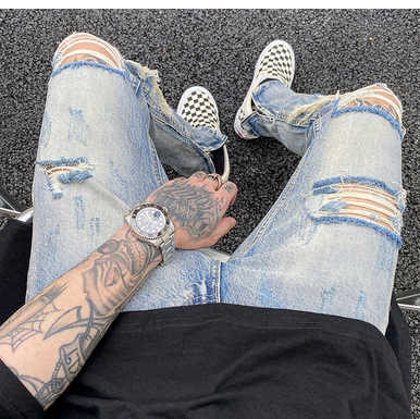 Pantalón Denim Rotos Estilo - Image 4