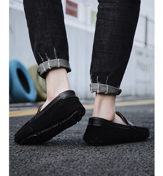 Mocasín de Cuero con Detalles en Contraste - Zapatos Versátiles para Hombre - Image 30
