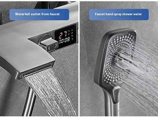 Juego de Grifo Mezclador para Bañera con Agua Fría y Caliente - Image 11