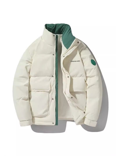 Chamarra Acolchada de Invierno para Hombre con Cuello Alto - Image 13