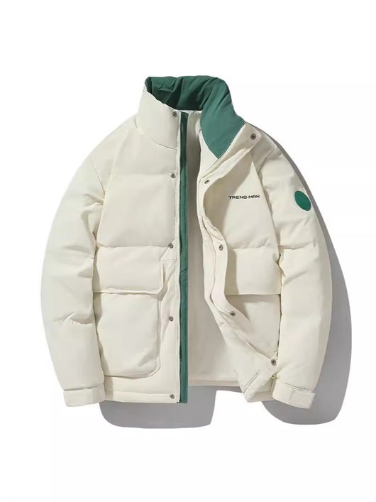 Chamarra Acolchada de Invierno para Hombre con Cuello Alto - Image 13