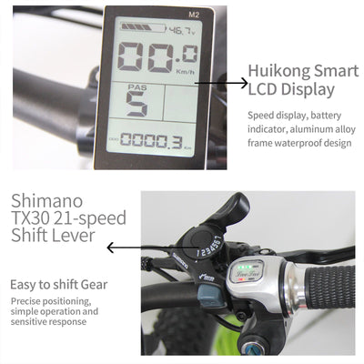 Bicicleta Eléctrica Dual Motor 21 Velocidades con Frenos de Aceite y Batería de Litio - Image 21