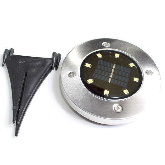 Lámpara Solar Subterránea 8 LED Acero Inoxidable para Jardín - Image 5