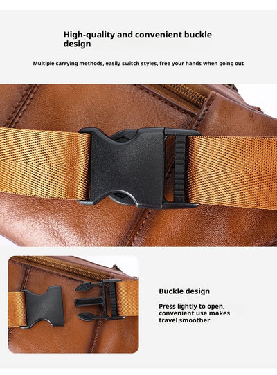 Bolsa Pectoral de Cuero para Hombre - Estilo y Funcionalidad - Image 10